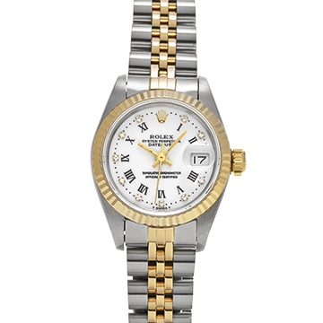 ロレックス デイトジャスト 69173G ホワイト/ダイヤモンド レディース 時計 【中古】【wristwatch】
