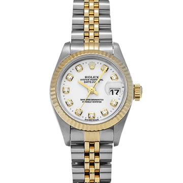 ロレックス デイトジャスト 69173G ホワイト/ダイヤモンド レディース 時計 【中古】【wristwatch】