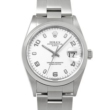 ロレックス オイスターパーペチュアル デイト 15200 ホワイト メンズ 時計 【中古】【wristwatch】
