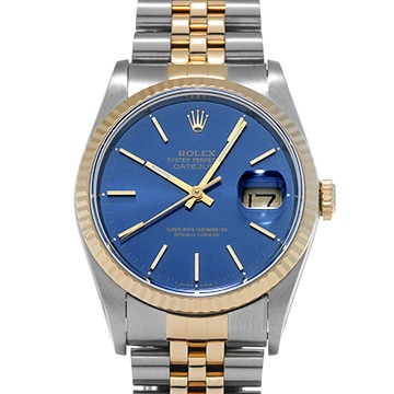 ロレックス デイトジャスト 16233 ブルー メンズ 時計 【中古】【wristwatch】