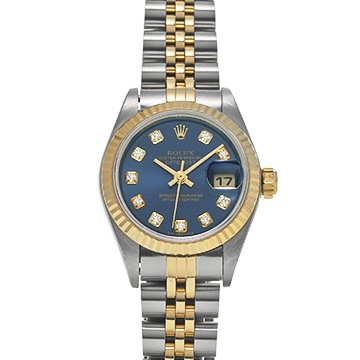 ロレックス デイトジャスト 79173G ブルー/ダイヤモンド レディース 時計 【中古】【wristwatch】