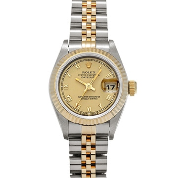 ロレックス デイトジャスト 69173 シャンパン レディース 時計 【中古】【wristwatch】