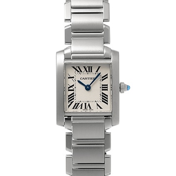 カルティエ タンクフランセーズ SM W51008Q3 シルバー レディース 時計 【中古】【wristwatch】