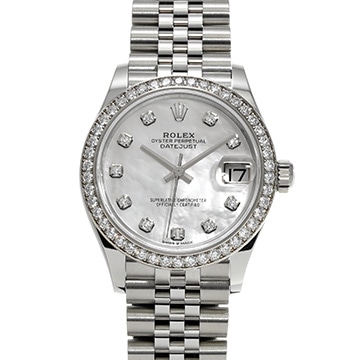 ロレックス デイトジャスト 31 278384RBR ホワイトシェル/ダイヤモンド ユニセックス 時計 【中古】【wristwatch】