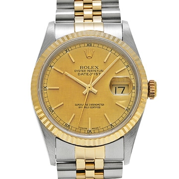 ロレックス デイトジャスト 16233 シャンパンモザイク メンズ 時計 【中古】【wristwatch】