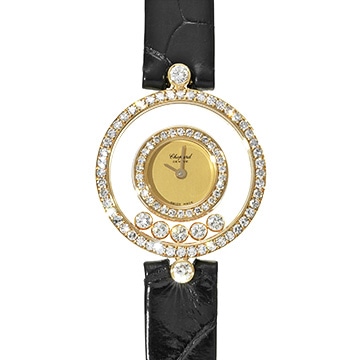 ショパール ハッピーダイヤモンド 4097 シャンパン レディース 時計 【中古】【wristwatch】