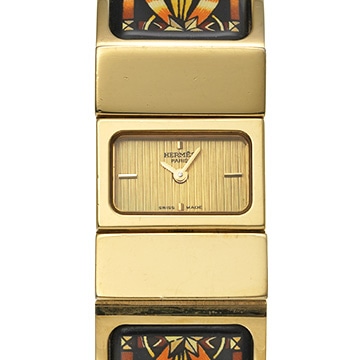エルメス ロケ L01.201 シャンパン レディース 時計 【中古】【wristwatch】