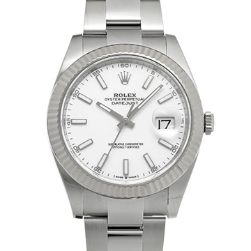 ロレックス デイトジャスト 41 126334 ホワイト メンズ 時計 【中古】【wristwatch】