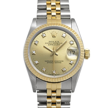 ロレックス デイトジャスト 68273G シャンパン/ダイヤモンド ユニセックス 時計 【中古】【wristwatch】