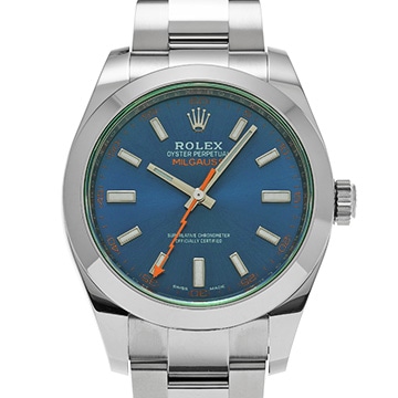 ロレックス ミルガウス 116400GV Zブルー メンズ 時計 【中古】【wristwatch】