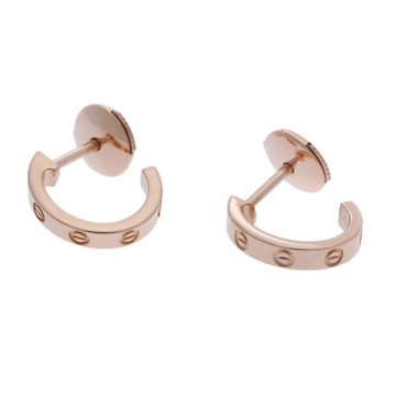 カルティエ ミニラブ ピアス ゴールド K18ピンクゴールド PG レディース ジュエリー 【中古】【jewelry】