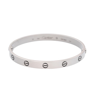 カルティエ ラブブレスレット #18 シルバー K18ホワイトゴールド WG レディース ジュエリー 【中古】【jewelry】