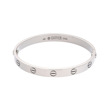 カルティエ ラブブレスレット #16 シルバー K18ホワイトゴールド WG レディース ジュエリー 【中古】【jewelry】