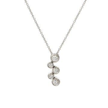 ティファニー バブルネックレス 5Pダイヤ シルバー Pt950プラチナ レディース ジュエリー 【中古】【jewelry】