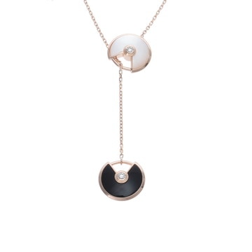 カルティエ アミュレット ネックレス 2モチーフ ゴールド K18ピンクゴールド PG レディース ジュエリー 【中古】【jewelry】