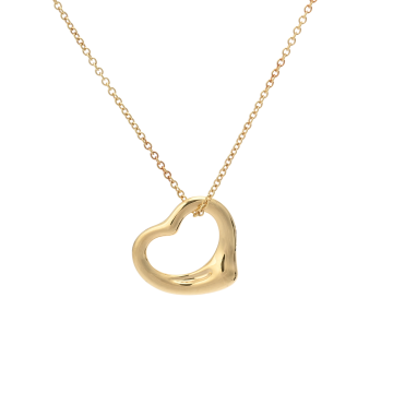ティファニー オープンハート ネックレス ゴールド K18イエローゴールド YG レディース ジュエリー 【中古】【jewelry】