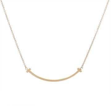 ティファニー Tスマイル ネックレス スモール ゴールド K18イエローゴールド YG レディース ジュエリー 【中古】【jewelry】