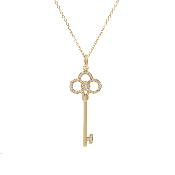 ティファニー クラウンキー ネックレス ゴールド K18イエローゴールド YG レディース ジュエリー 【中古】【jewelry】