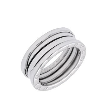 ブルガリ B-ZERO1 リング #56 シルバー K18ホワイトゴールド WG レディース ジュエリー 【中古】【jewelry】