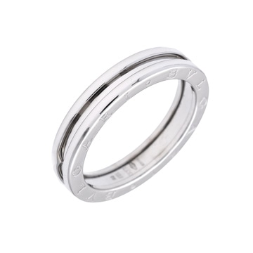 ブルガリ B-ZERO1 リング XS #65 シルバー K18ホワイトゴールド WG レディース ジュエリー 【中古】【jewelry】