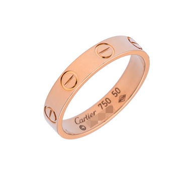 カルティエ ミニラブリング #50 ゴールド K18ピンクゴールド PG レディース ジュエリー 【中古】【jewelry】
