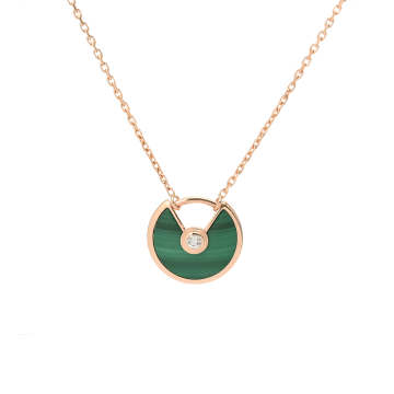 カルティエ アミュレット ネックレス XS 1Pダイヤ ゴールド K18ピンクゴールド PG レディース ジュエリー 【中古】【jewelry】