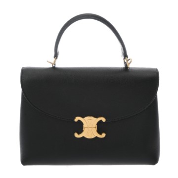 セリーヌ ミディアム ニノ バッグ ブラック 117523FXK.38NO サプルグレインドカーフ レディース バッグ 【中古】【bag】