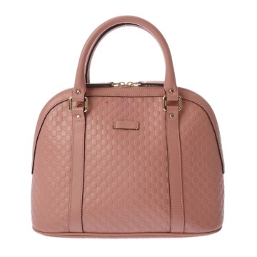 グッチ マイクログッチシマ 2WAY ハンドバッグ ピンク 449663 レザー レディース バッグ 【中古】【bag】