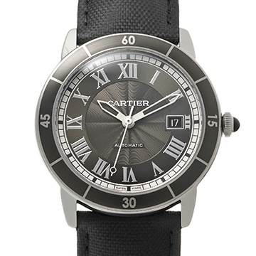 カルティエ ロンド クロワジエール WSRN0003 グレー メンズ 時計 【中古】【wristwatch】