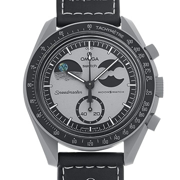 スウォッチ ミッション トゥ アースフェイズ S033M700 グレー/ブラック メンズ 時計 【中古】【wristwatch】