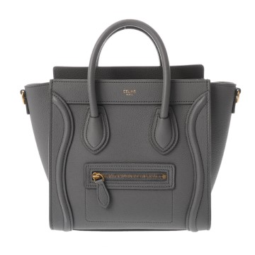 セリーヌ ラゲージ ナノ コール 189243AQL.10KL ベビードラムドカーフ レディース バッグ 【中古】【bag】
