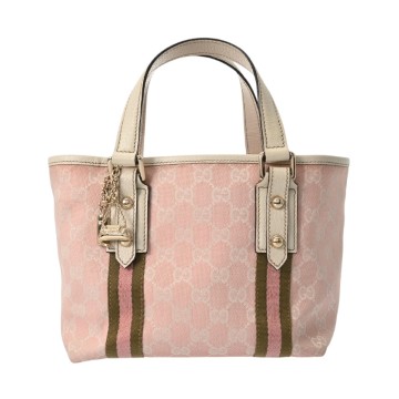 グッチ トートバッグ ピンク 139261 キャンバス/レザー レディース バッグ 【中古】【bag】