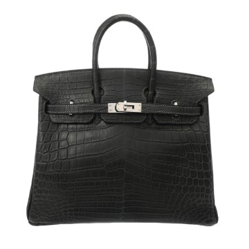 エルメス バーキン 25 グラファイト 二ロティカスマット レディース バッグ 【中古】【bag】
