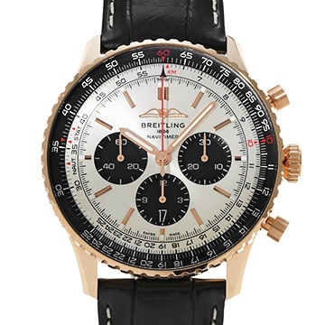 ブライトリング ナビタイマー B01 クロノグラフ 46 RB0137241G1P1 シルバー/ブラック メンズ 時計 【中古】【wristwatch】
