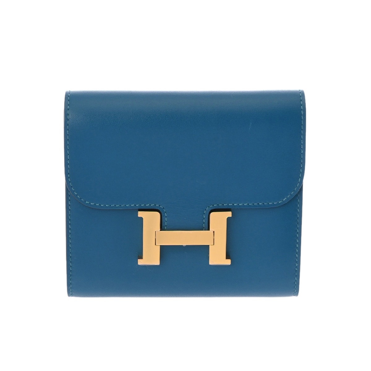 エルメス コンスタンス コンパクト ブルーイズミール タデラクト レディース 財布 【中古】【purse】