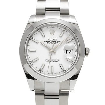 ロレックス デイトジャスト 41 126300 ホワイト メンズ 時計 【中古】【wristwatch】