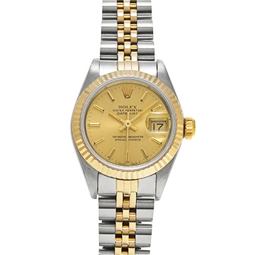 ロレックス デイトジャスト 69173 シャンパン レディース 時計 【中古】【wristwatch】