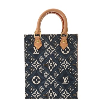 ルイ ヴィトン プティットサックプラ Since1854  ブルー M80288 ジャガードキャンバス レディース バッグ 【中古】【bag】