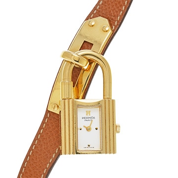 エルメス ケリーウォッチ KE1.201 ホワイト レディース 時計 【中古】【wristwatch】