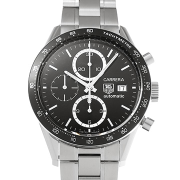 タグ ホイヤー カレラ キャリバー16 クロノグラフ CV2010.BA0786 ブラック メンズ 時計 【中古】【wristwatch】