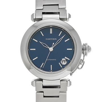 カルティエ パシャC W31014M7 ブルー ユニセックス 時計 【中古】【wristwatch】