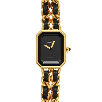 シャネル プルミエール M H0001 ブラック レディース 時計 【中古】【wristwatch】