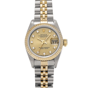 ロレックス デイトジャスト 69173G シャンパン/ダイヤモンド レディース 時計 【中古】【wristwatch】