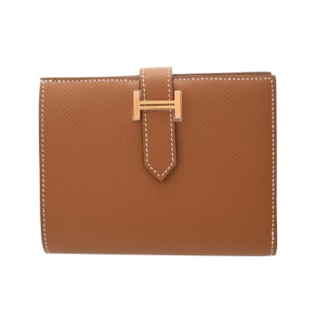 エルメス ベアン コンパクト ゴールド ヴォーエプソン レディース 財布 【未使用】【purse】