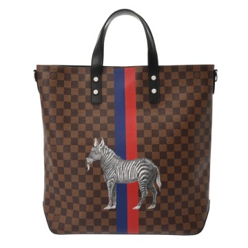 ルイ ヴィトン ダミエサバンナ アトラストート チャップマンブラザーズ ブラウン N42702 ダミエキャンバス ユニセックス バッグ 【中古】【bag】