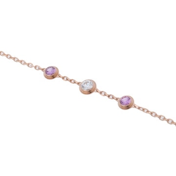 カルティエ ダムール ブレスレット 3モチーフ ゴールド K18ピンクゴールド PG レディース ジュエリー 【中古】【jewelry】