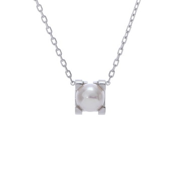 カルティエ Cドゥ ネックレス シルバー K18ホワイトゴールド WG/パール レディース ジュエリー 【中古】【jewelry】