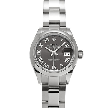 ロレックス レディ デイトジャスト 28 279160 ダークグレー レディース 時計 【中古】【wristwatch】
