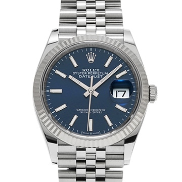 ロレックス デイトジャスト 36 126234 ブライトブルー メンズ 時計 【中古】【wristwatch】