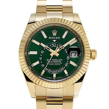 ロレックス スカイドゥエラー 336938 グリーン メンズ 時計 【中古】【wristwatch】
